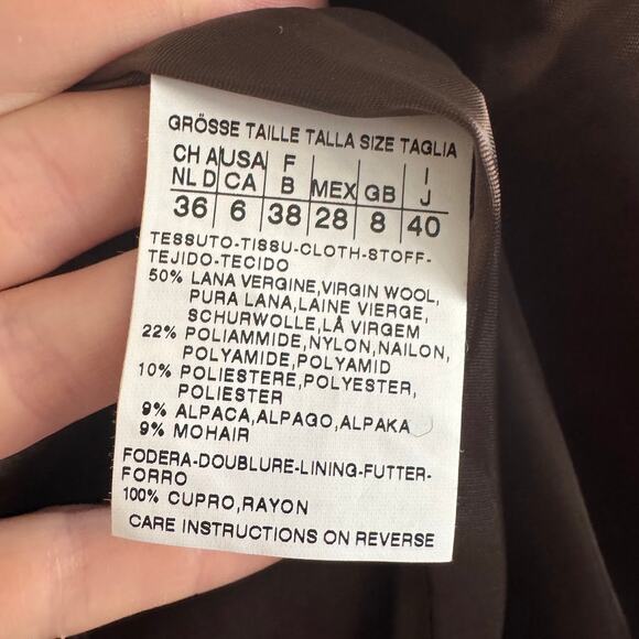 Weekend MaxMara Plaid Blazer Jacket Wool Alpaca Mohair Blend - Picture 5 of 7